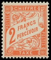 ** TAXE - 41   2f. Rouge-orange, Frais Et TTB - 1859-1959 Nuevos