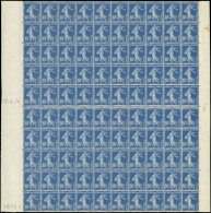 ** ROULETTES - 31  Semeuse Camée, 10c. Outremer, T IV, FEUILLE De 100 Datée 7/4/34, TB - Coil Stamps