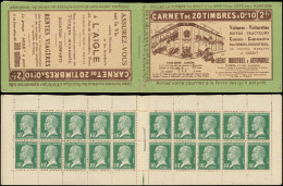 CARNETS (N° Yvert) - 170-C1    Pasteur, 10c. Vert, N°170, S. 49, CREDIT AUTOMOBILE, TB - Altri & Non Classificati