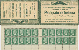 CARNETS (N° Yvert) - 170-C1    Pasteur, 10c. Vert, N°170, S. 93, TORTOSA, Haut De Feuille, Sans Agrafe, Sinon TB - Autres & Non Classés