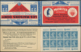 CARNETS (N° Yvert) - 192-C2    Semeuse Camée, 30c. Bleu, N°192b, T IIB, S. 101, MORTIS/MAISONS DONY, TB - Autres & Non Classés