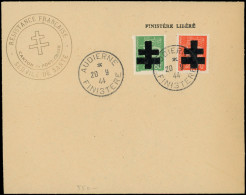 Let LA  LIBERATION - AUDIERNE 6 Et 8, Surcharge T II, Obl. 20/9/44 Sur Env., TB - Befreiung