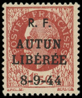 * LA  LIBERATION - AUTUN 1 : 1f50 Brun-rouge, TB - Liberation