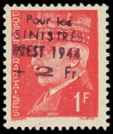 ** LA  LIBERATION - BREST N°514 : Pétain 1f. Rouge, TB, Signé Mayer - Liberazione