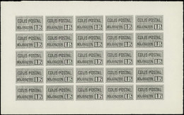 (*) COLIS POSTAUX  (N° Et Cote Maury) - 18   0,05 Noir, Tirage Spécial Sans Gomme, FEUILLE De 25, RR, TB - Ungebraucht