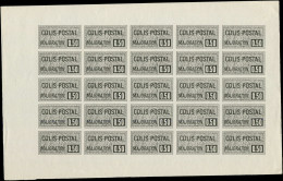 (*) COLIS POSTAUX  (N° Et Cote Maury) - 21   0,50 Noir, Tirage Spécial Sans Gomme, FEUILLE De 25, RR Et TB - Mint/Hinged