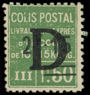 * COLIS POSTAUX  (N° Et Cote Maury) - 127  2f35 Sur 1f50 Vert, Bdf, TB, Yvert N°139 - Nuovi