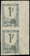 * COLIS POSTAUX  (N° Et Cote Maury) - Timbres Pour Petits Colis 32 : 1f., Essai En Gris, PAIRE Verticale Bdf, TB - Sonstige & Ohne Zuordnung