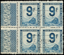 ** COLIS POSTAUX  (N° Et Cote Maury) - Timbres Pour Petits Colis 43a : 9f. Bleu-vert, BLOC De 4 Bdf, Surch. SPECIMEN, TB - Other & Unclassified