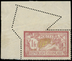 ** VARIETES - 121   Merson,  1f. Lie De Vin Et Olive, Cdf Avec Variété De PIQUAGE Par DOUBLE PLIAGE, TTB - Unused Stamps