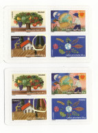 Bloc De 4 Issu Du Carnet " Le Timbre Fête La Terre " YT 530 531 536 537 Avec Variété Arbre En Feu . Superbe , Voir Scan - Nuovi