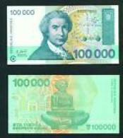 CROATIA  -  1993 100000 Dinara UNC  Banknote - Croatie