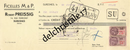 92 0092 SURESNES SEINE 1959 Ficelles M & P Robert PREISSIG 14 RUE PERRONET Dest.  M. GOUTALAND - Bills Of Exchange