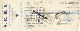 92 0028 LEVALLOIS-PERRET SEINE 1931 MANDAT DES REPRÉSENTANTS RÉUNIS S.E.M.A. RUE J. JAURÈS À M. MARQUÉ À VERSAILLES - Bills Of Exchange