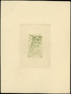 EPREUVES D'ARTISTES ET D'ATELIER - Assemblée De L'ONU, Type NON Adopté, épreuve D'artiste En Vert-jaune, Val.00F, TB - Artist Proofs