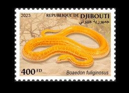 DJIBOUTI 2023 STAMP 1V 400F - REPTILES - SNAKE SNAKES SERPENT SERPENTS - MNH - Serpents