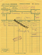 93 0007 SAINT-OUEN SEINE 1957 - S.A LES PILES WONDER Rue Des Rosiers Bordererau S.A.R.L PICARDAP à AMIENS Dest. BINAUT - Electricity & Gas