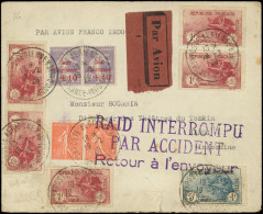 Let LETTRES DU XXe SIECLE - N°232 + N°231 (5), 199 (2) Et 249 (2) Obl. Càd POSTE AERIENNE FRANCE INDOCHINE 19/2/29 S. En - Briefe U. Dokumente