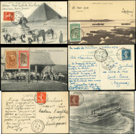 Let Oblitérations Maritimes - Marseille à La Réunion Et La Réunion à Marseille, Lot De 14 Lettres Et 9 CP Affr. Divers F - Schiffspost