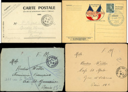 Let Guerre 1939/1945 - 4 Plis Avec Cachets Différents Des Troupes Tchécoslovaques En France, 1939-40, TB - Guerra De 1939-45
