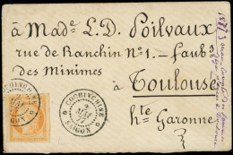Let Colonies Générales - 13   40c. Orange, Obl. Càd COCHINCHINE SAIGON 2/5/77 S. Env., Arr. Toulouse, TTB - Other & Unclassified