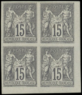 ** Colonies Générales - 33   15c. Gris, BLOC De 4 Cdf, 2 Ex. *, TTB - Other & Unclassified