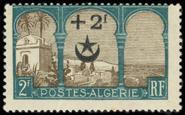 * ALGERIE 69b : +2f. Sur 2f. Vert-bleu Et Brun, ARBRE COUPE, TB - Sonstige & Ohne Zuordnung