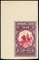 (*) ALGERIE 99c : 5f. + 5f. Violet Et Rouge, NON DENTELE Cdf, TB - Autres & Non Classés