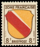 ** ALLEMAGNE Z.O.F. 4 : 8f. Brun, Jaune Et Rouge, Rouge Décalé, TB - Other & Unclassified