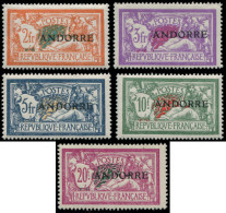 ** ANDORRE 19/23 : 2f., 3f., 5f., 10f. Et 20f. De 1931, TB - Unused Stamps