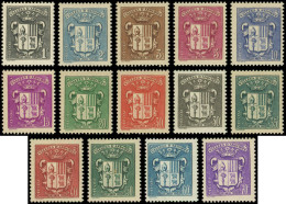 ** ANDORRE 47/60 : Série Armoiries De 1937/43, Sur FA, TB - Unused Stamps
