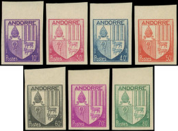 ** ANDORRE 93/99 : La Série NON DENTELEE Bdf, TB - Unused Stamps