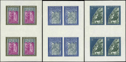 ** ANDORRE 221/23 : Tableaux, NON DENTELES En Feuillets De 4, TB - Unused Stamps