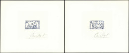 ANDORRE 378/79 : Europa 1989, 2 Epreuves D'artiste En Bleu-noir, Signées Béquet, TB - Usati