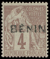 ** BENIN 3 : 4c. Lilas-brun Sur Gris, Frais, TB - Autres & Non Classés