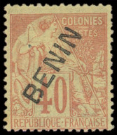 * BENIN 11 : 40c. Rouge-orange, Surch. T I En Diagonale, TB, Cote Maury - Otros & Sin Clasificación