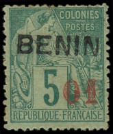 * BENIN 14 : 01 Sur 5c. Vert, Petite Rousseur, Sinon TB - Autres & Non Classés