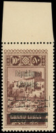 ** GRAND LIBAN 108c : 10p. Brun-lilas, DOUBLE Surcharge Arabe, Bdf, TB - Other & Unclassified