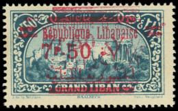 * GRAND LIBAN 120c : 7p50 Sur 2pi.50, DOUBLE Surcharge, TB - Other & Unclassified