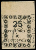 GUADELOUPE Taxe 1 : 25c. Noir, Obl., TB. C - Other & Unclassified