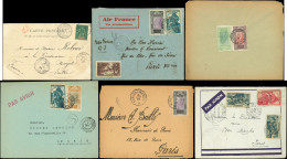 Let GUINEE 15 Lettres Ou CP, Affranchissements Et Oblitérations Différents, 1905-63, TB - Altri & Non Classificati