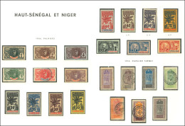 * HAUT SENEGAL ET NIGER Collection Complète, * Et Quelques Obl. Sur Feuilles Moc, TB - Sonstige & Ohne Zuordnung