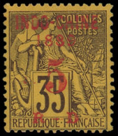 * INDOCHINE 1a : 5 Sur 35c. Violet-noir S. Jaune, 1889 Plus Petit, TB - Autres & Non Classés