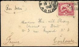 Let INDOCHINE 163b : 20c. Rose Carminé T III, Obl. 19/1/49 S. Env., TB. C - Altri & Non Classificati