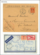 Let INDOCHINE France FM 6 Et 8 Sur 11 Lettres Avec Oblitérations Diverses, Dont 3 Avec Affranchissements Mixtes, 1933-39 - Other & Unclassified