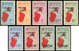 ** MADAGASCAR 45/54 (sauf 48 ) : FRANCE LIBRE, TB - Other & Unclassified