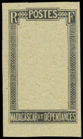 (*) MADAGASCAR Type A De 1908, ESSAI Du Cadre En Noir, NON DENTELE, TB. C - Otros & Sin Clasificación