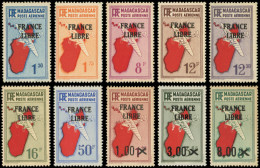 ** MADAGASCAR PA 45/54 : Série FRANCE LIBRE, N°53 Variété Sac Postal, TB - Sonstige & Ohne Zuordnung