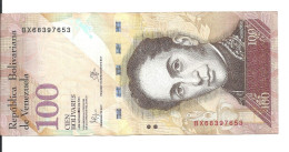 VENEZUELA 100 BOLIVARES 2015 VF P 93 J - Venezuela