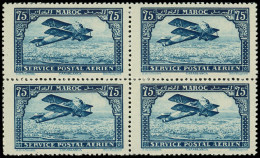 ** MAROC PA 4 : 75c. Bleu, BLOC De 4, TB - Other & Unclassified